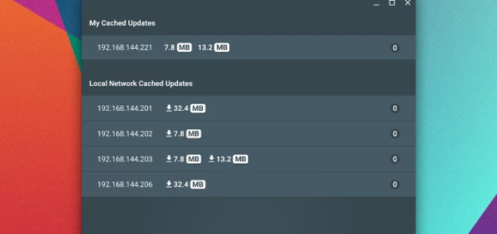 Chrome OS P2P Update App Screenshot