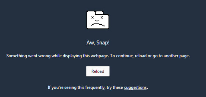 Google Chrome Browser Crash