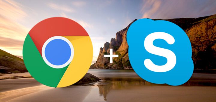 Chrome OS running Skype app