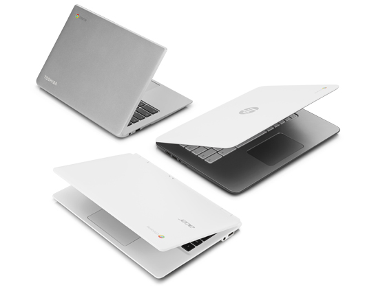 White chromebook laptop