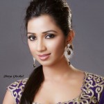 Shreya-Ghoshalin-Purple-Sari