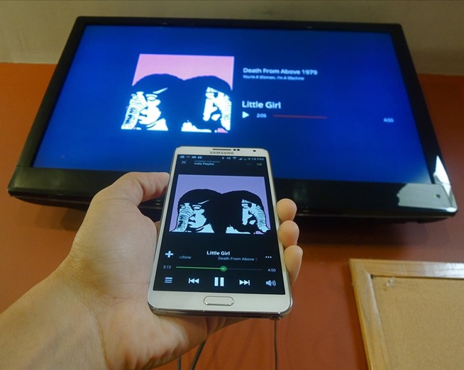 Beam music using Google Play Music to your TV