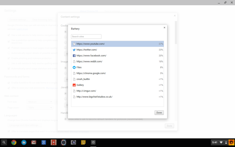 Battery Usage on Chromebook