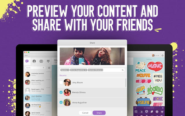 Share content with viber