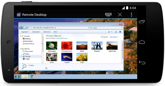 Chrome remote desktop for android