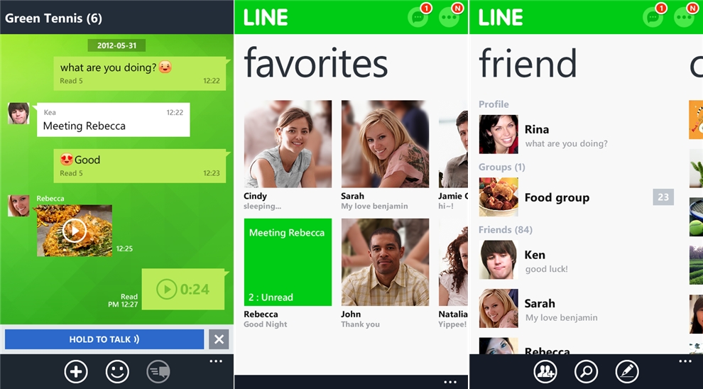 Line messenger screenshot