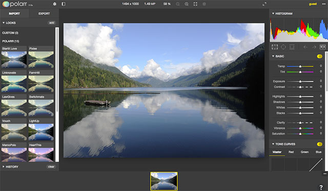 Polarr photo editor on windows