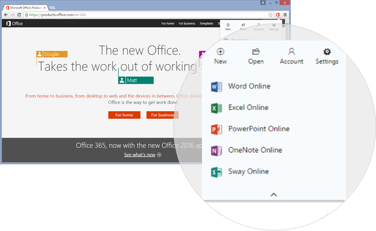 Office online for chrome