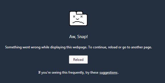 Google Chrome Browser Crash