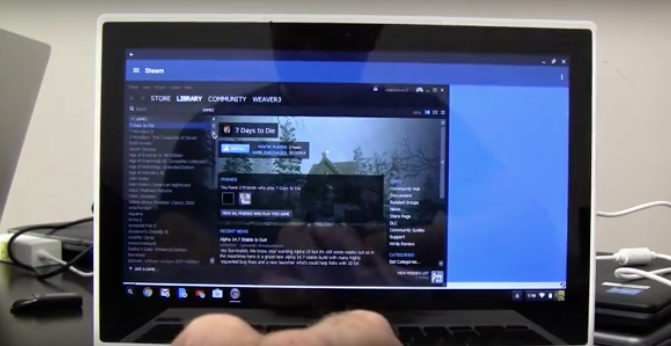 Steam on chromebook