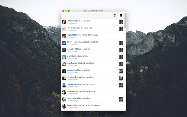 Instagram app for Chrome Browser