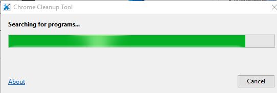 Chrome clean up tool searching