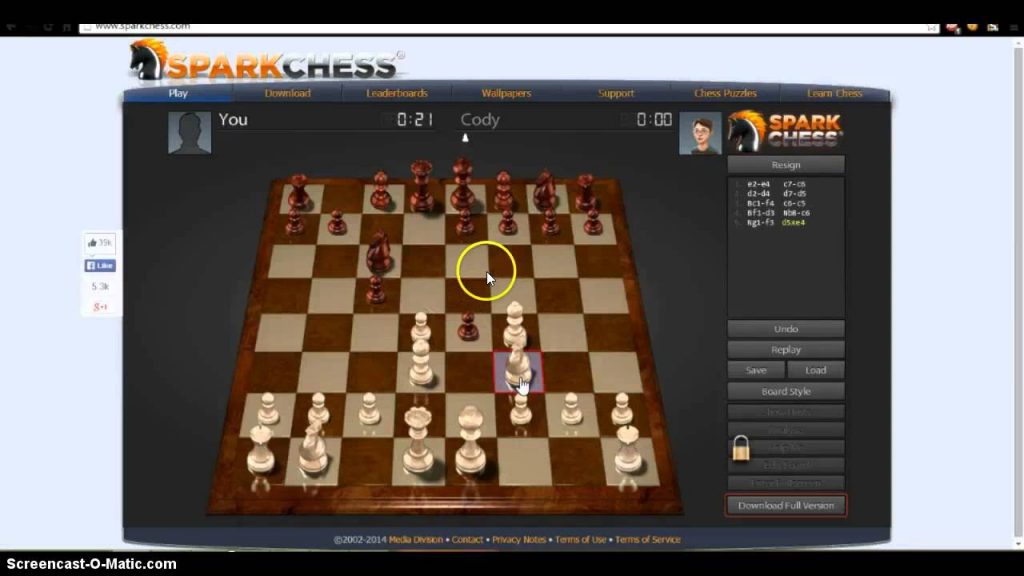 Sparkchess online play