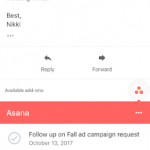 Compose message in asana