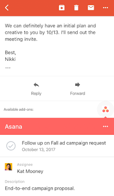 Compose message in asana