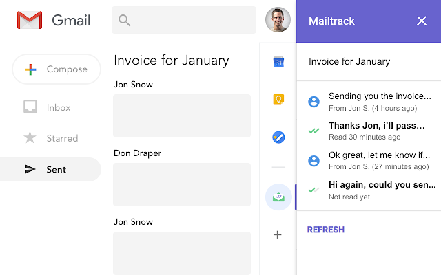 Mailtrack screenshot