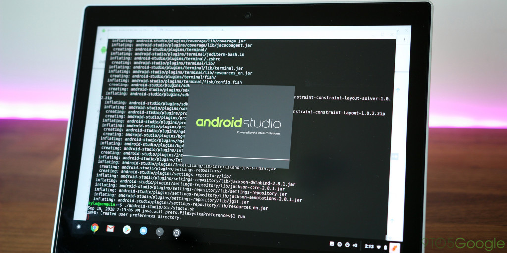 Android studio pixelbook 1
