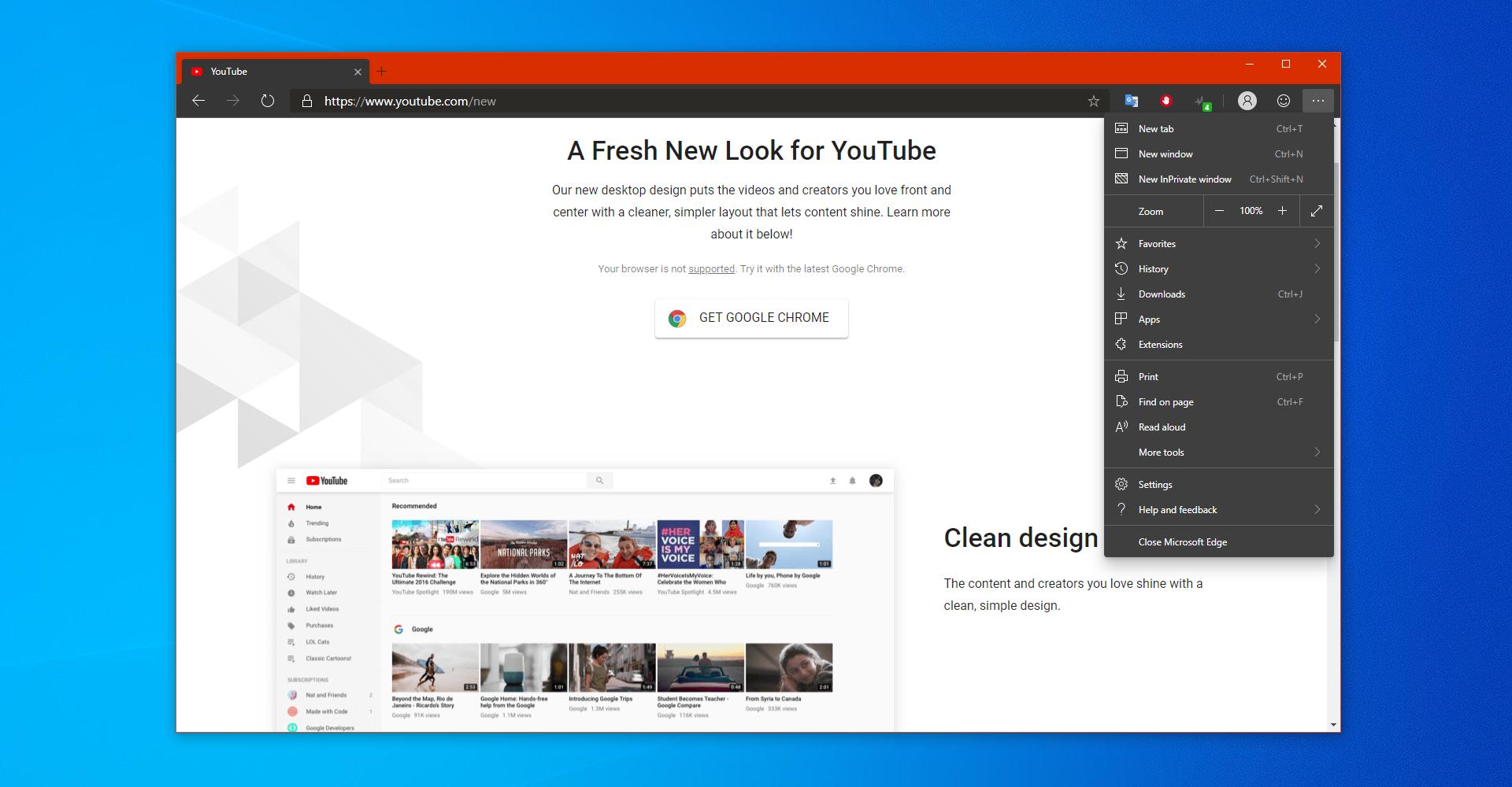 Google accidentally blocks chromium microsoft edge from loading new youtube 526206 2