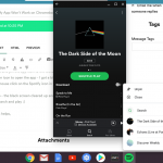 Spotify screenshot on chromebook