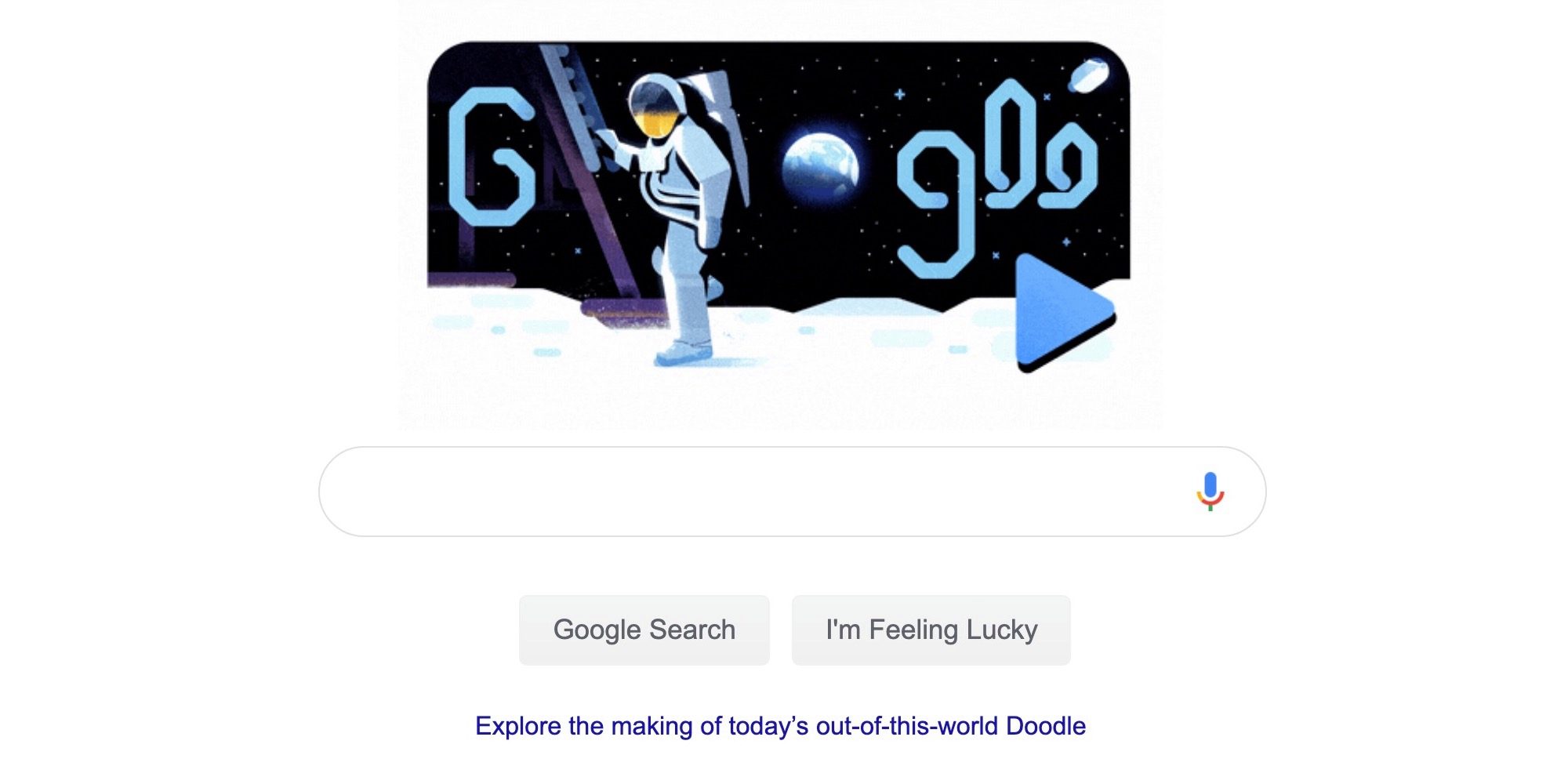 Google doodle apollo 11 cover
