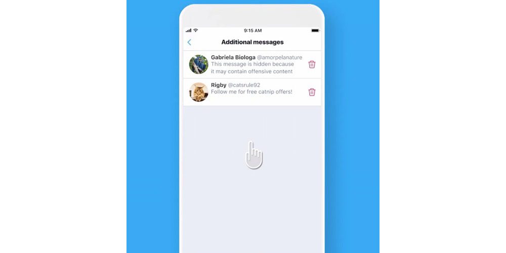 Hide abusive direct messages