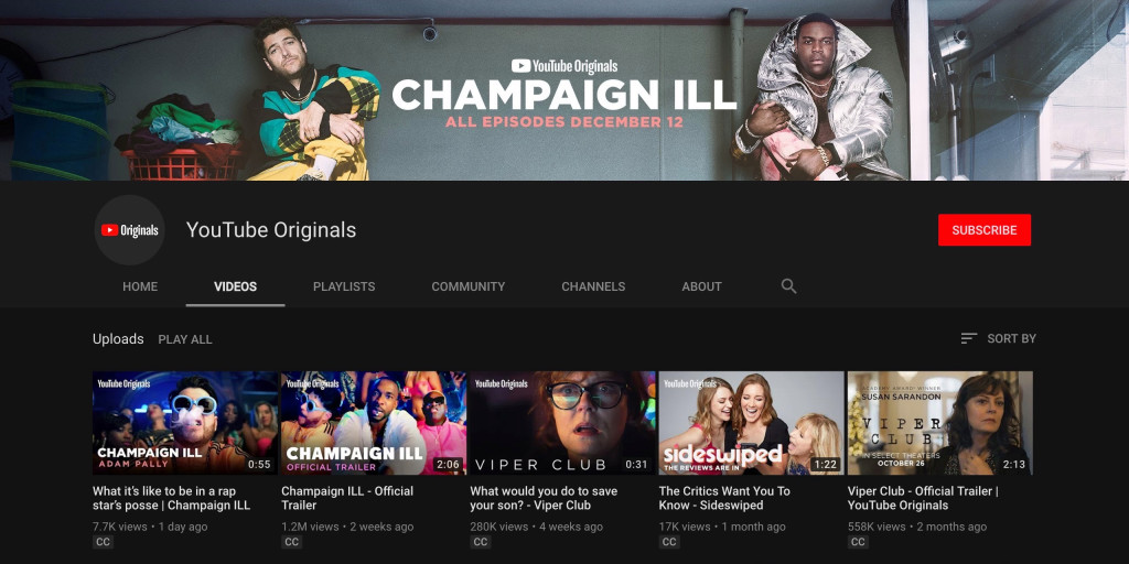Youtube originals