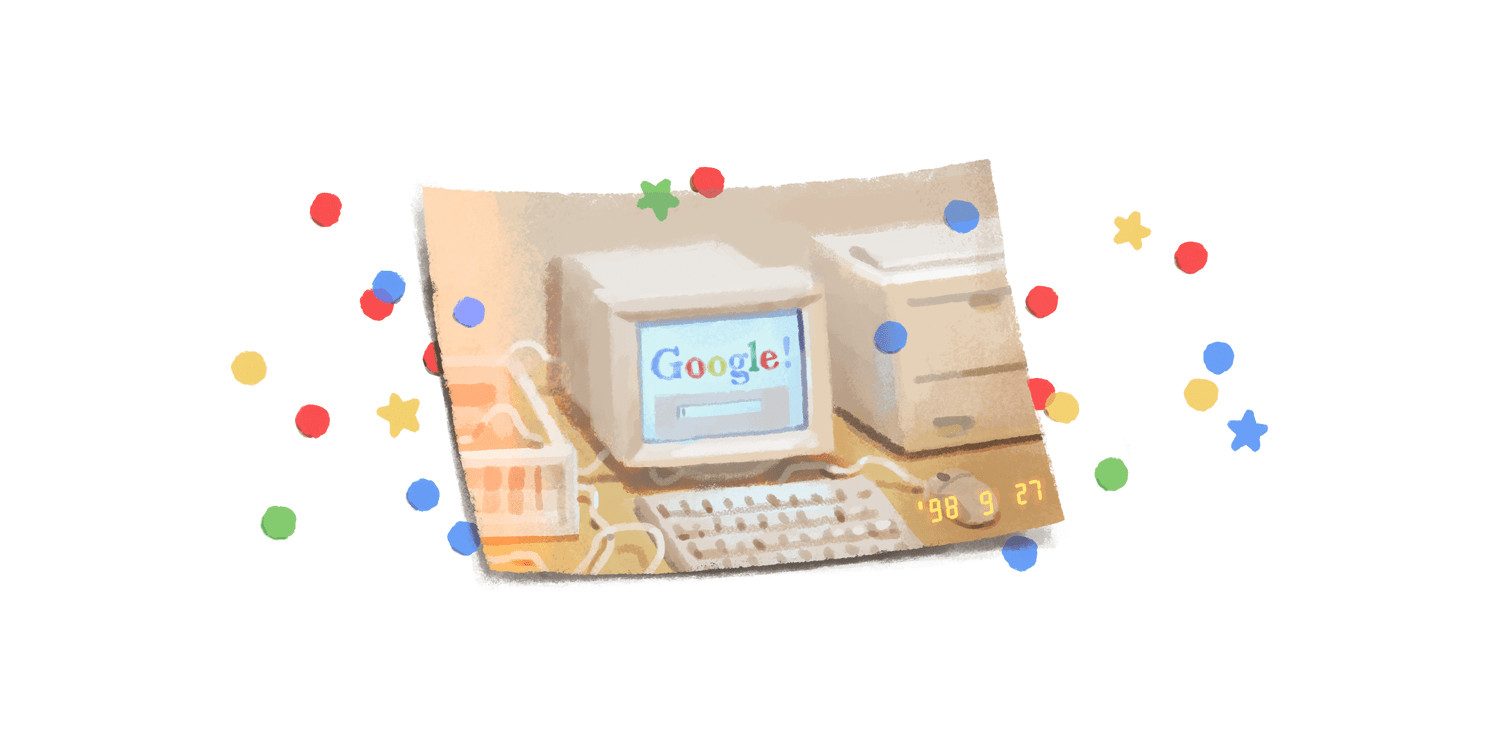 Google 21st birthday header