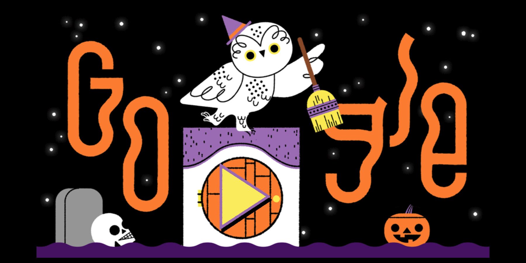 Google doodle halloween 2019 header