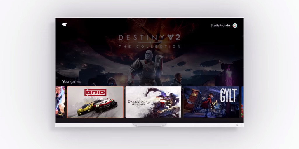 Google stadia ui tv 2