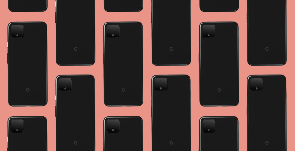 Pixel 4 black orange pattern