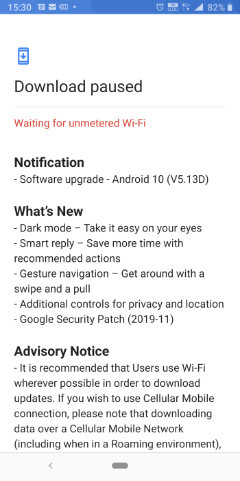 Nokia 9 pureview android 10 update