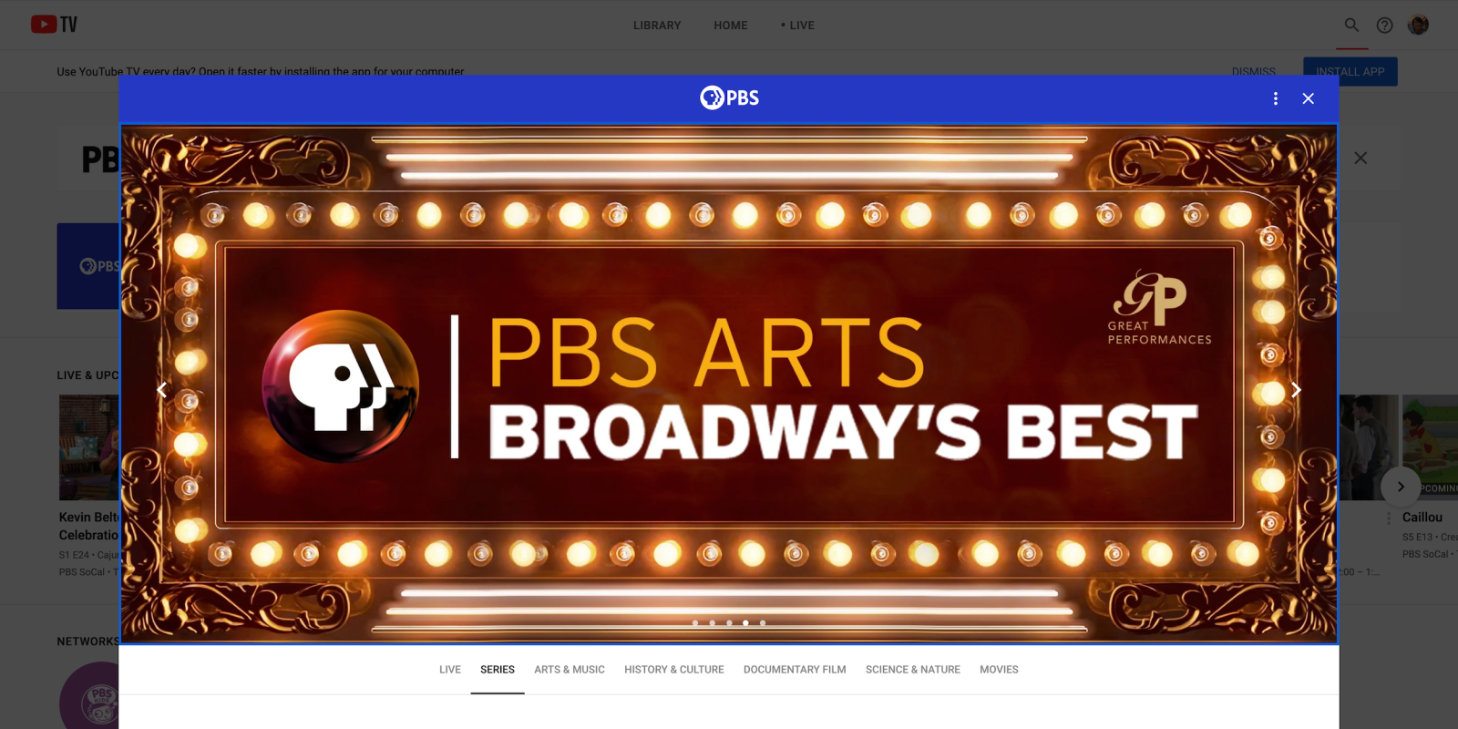Pbs and pbs kids now available on youtube tv