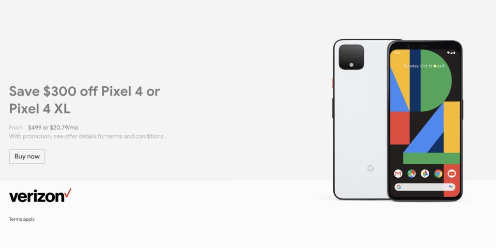 Verizon pixel 4 discount