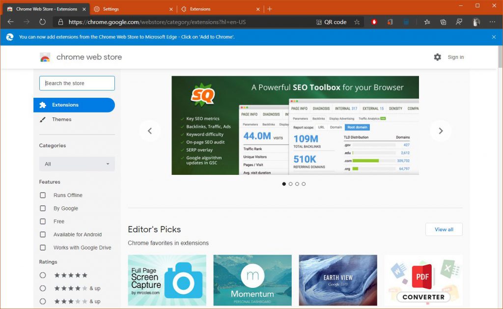 how to install google chrome themes in the new microsoft edge browser ...