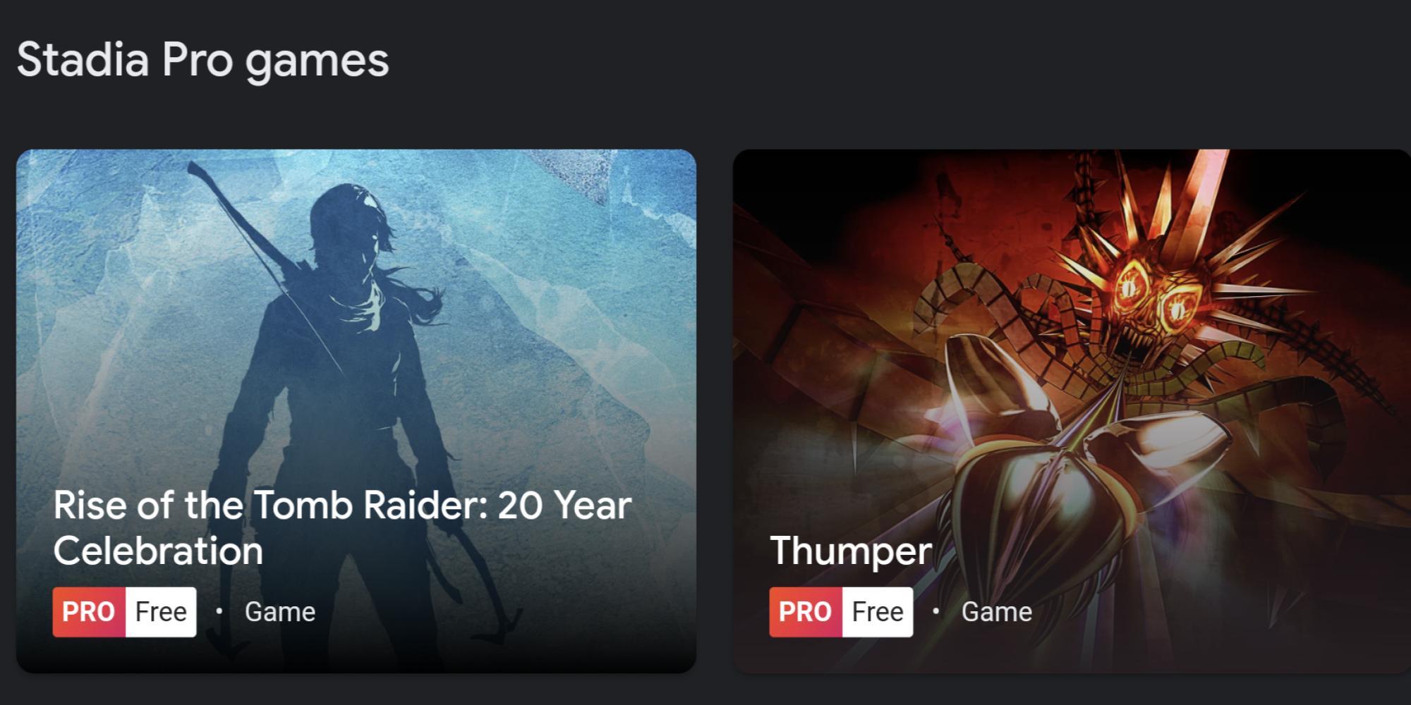 Stadia pro january 2020 games