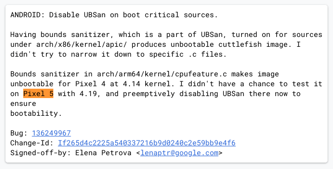 Aosp pixel 5 reference