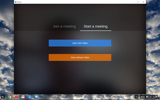 Starting a meeting options