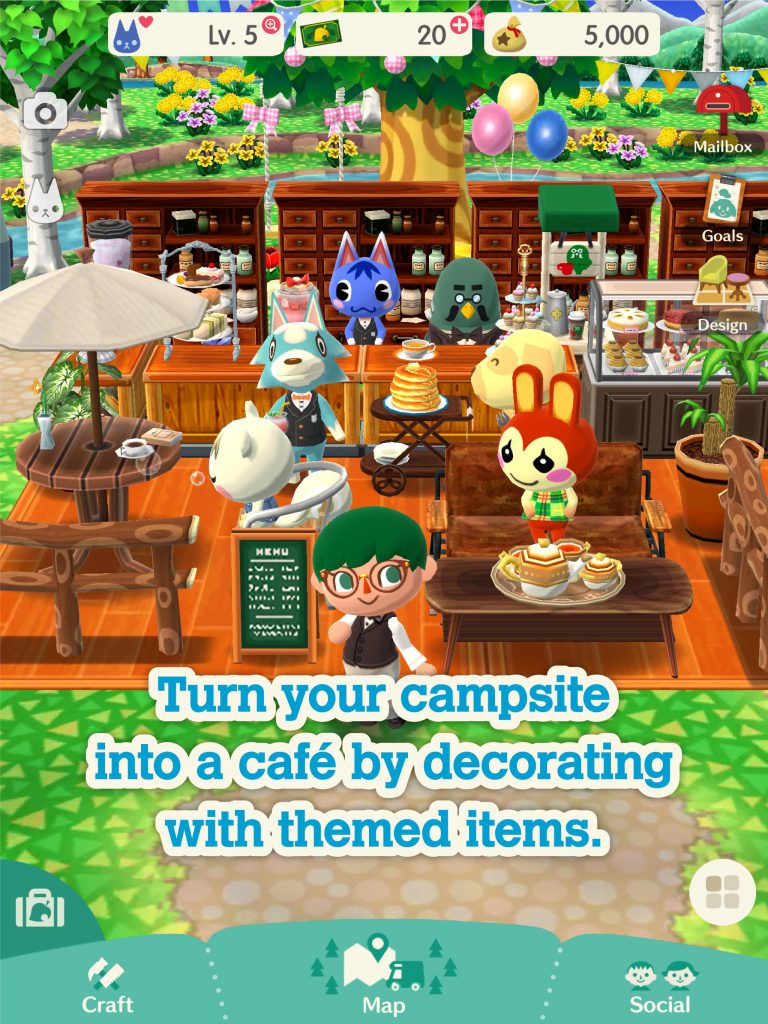 Create cafe animal crossing scaled