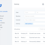 Manage your team on dropbox