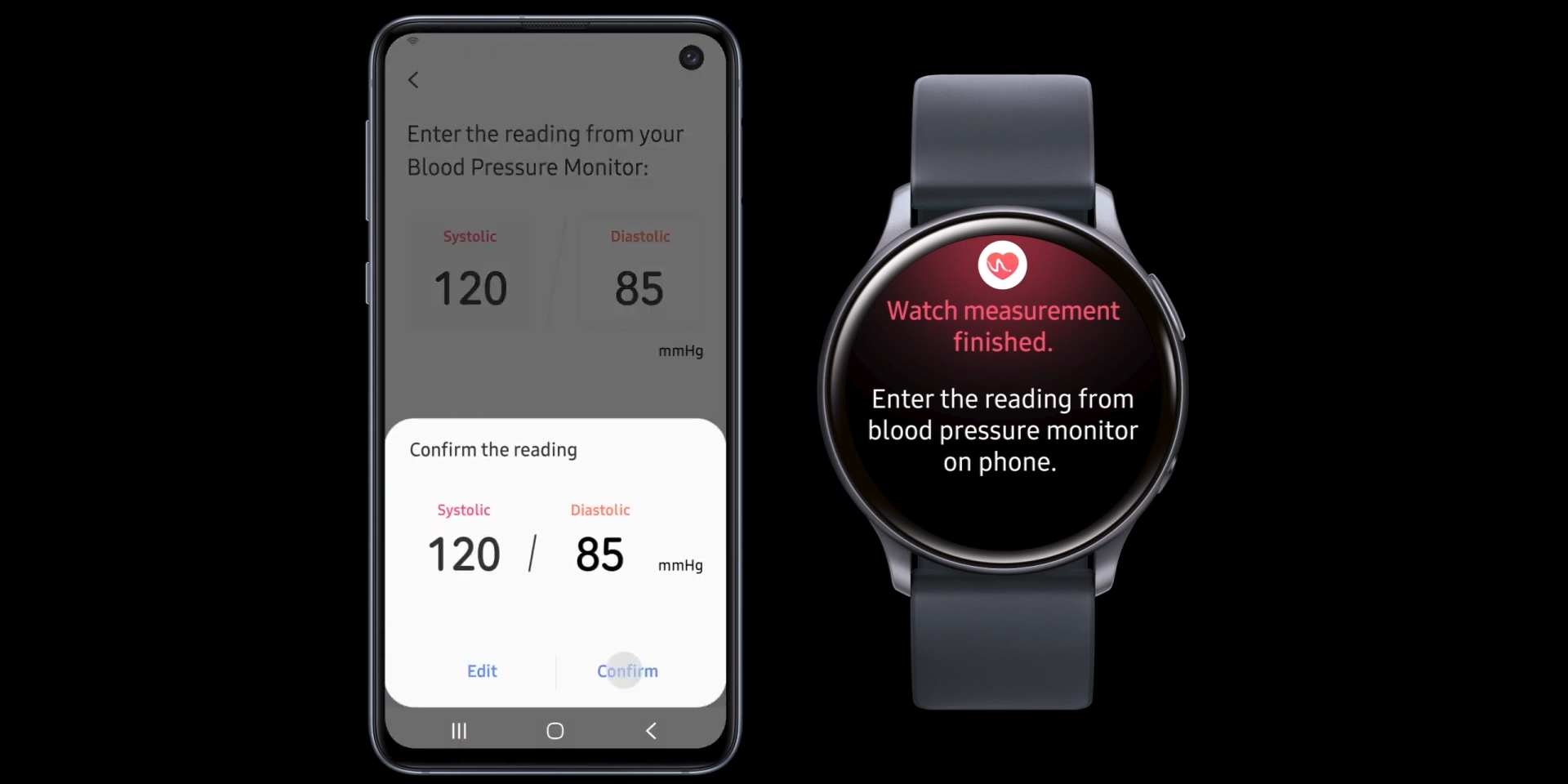 samsung watch active blood pressure monitor