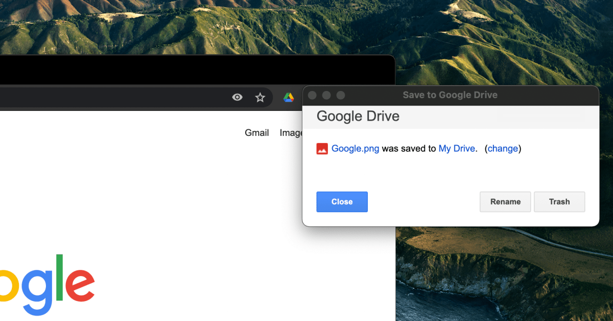 Save to google drive chrome extension