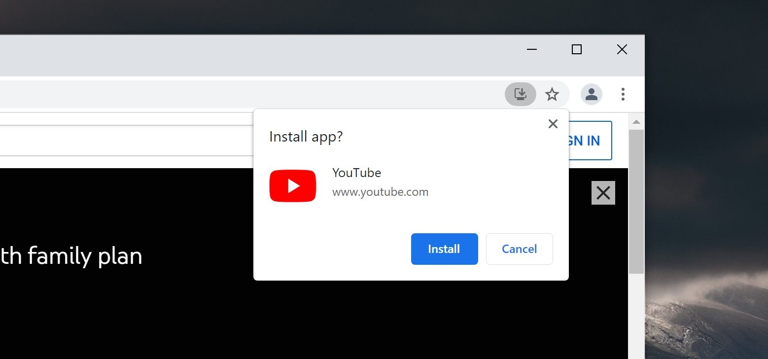 Youtube now offers a web app when loading the website 532007 2