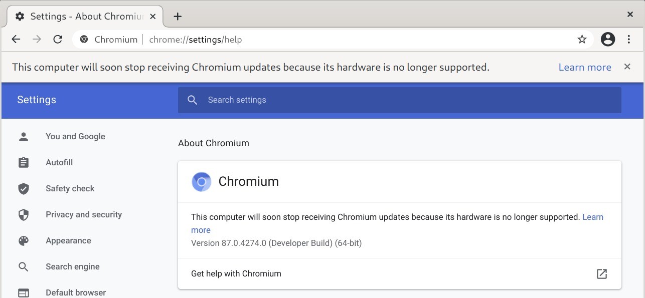 Google chrome will stop working on old processors 532121 2