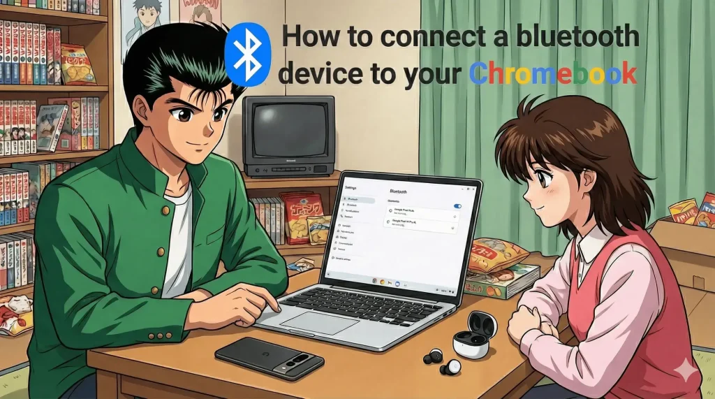 Yusuke using chromebook with bluetooth Yusuke using chromebook with bluetooth