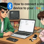 Yusuke using chromebook with bluetooth