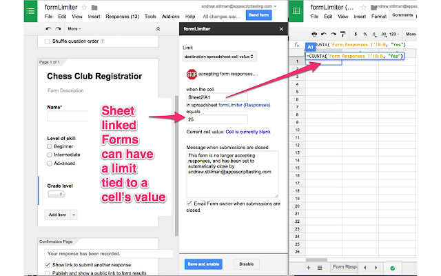 Link to sheets