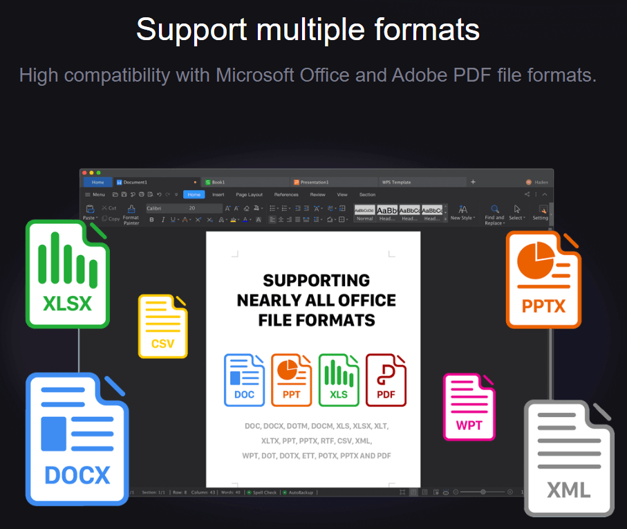 Multiple formats