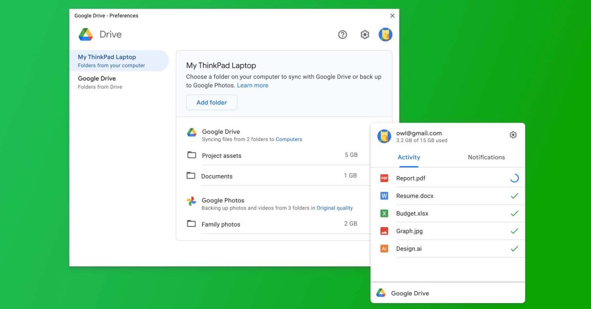 Google drive for dekstop how to header