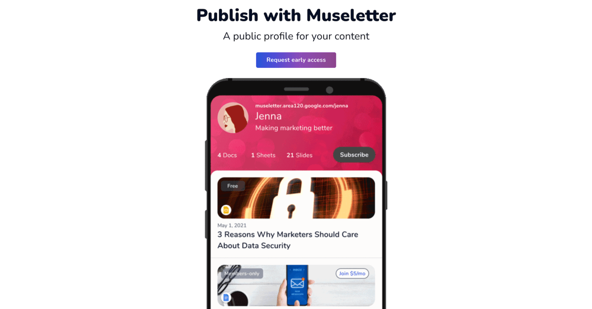 Google area 120 museletter