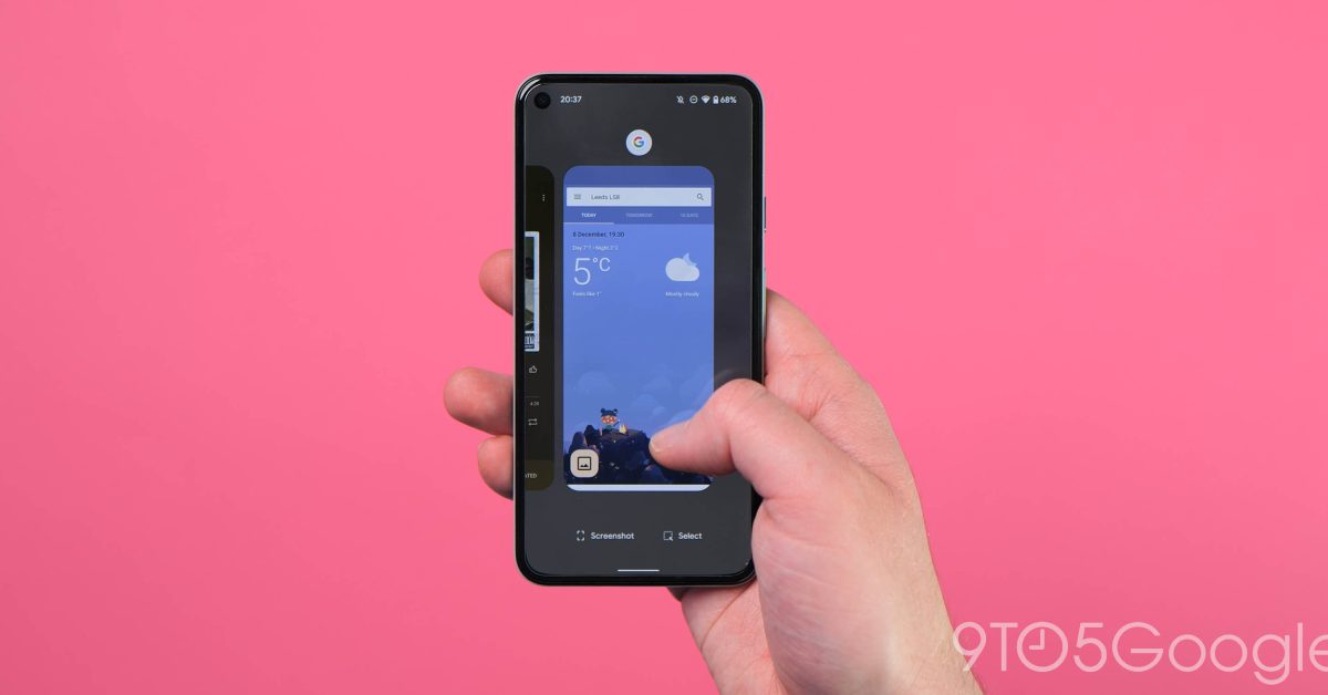 Recents menu android 12l
